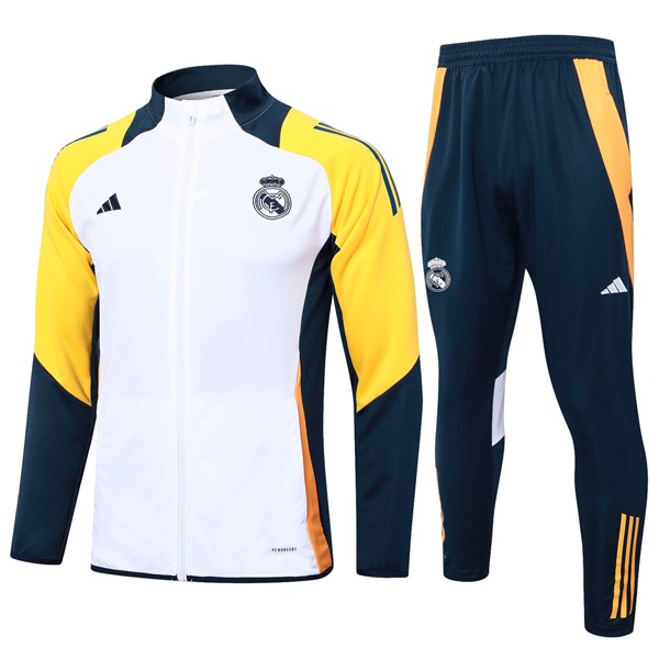 Trainingsanzug Real Madrid 2024-2025 Weiß Gelb 3